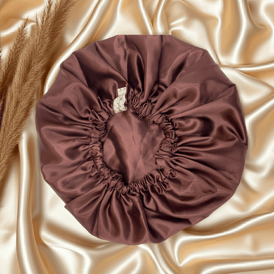 Chocolate Brown - Satin Bonnet