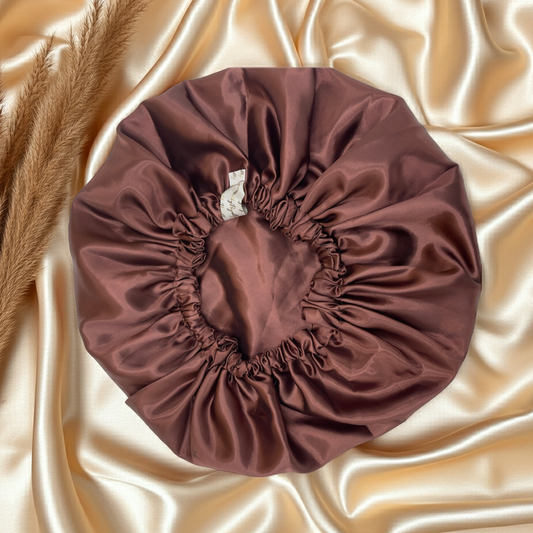 Chocolate Brown - Satin Bonnet