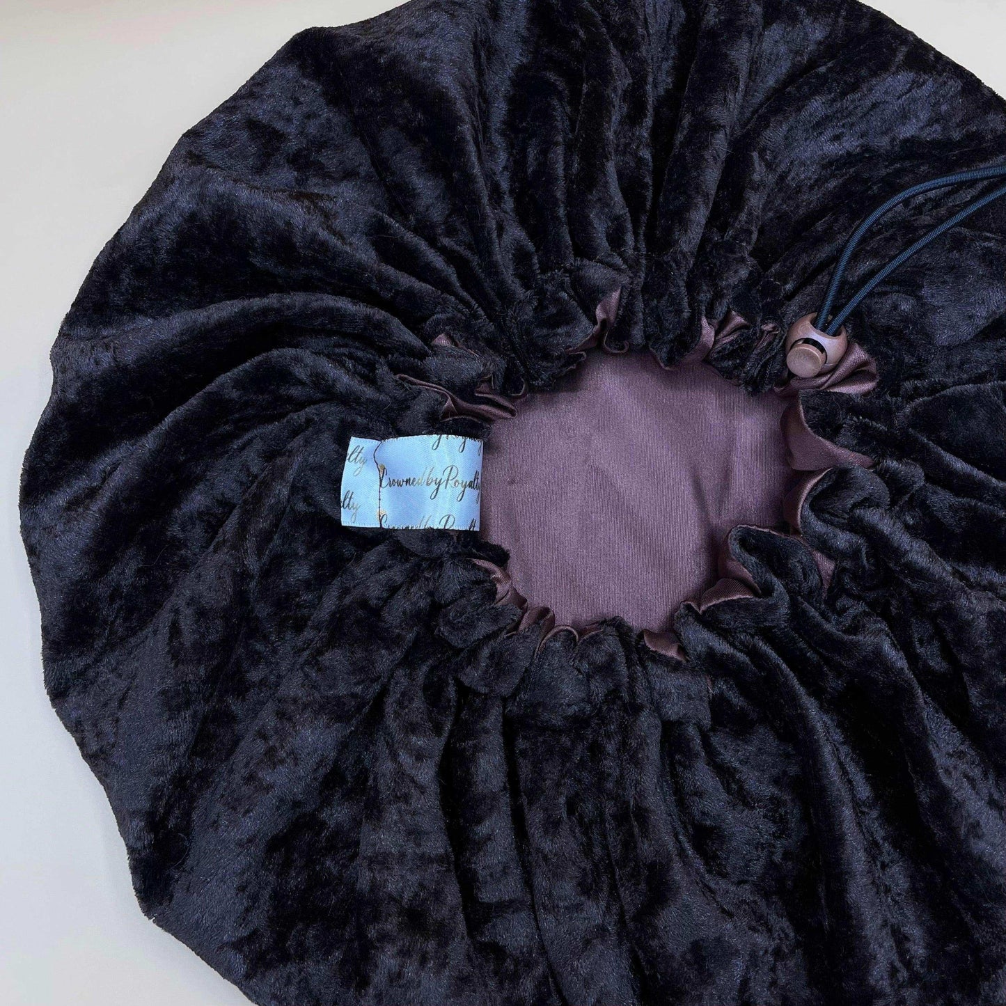 Cocoa Dream - Velvet Satin Bonnet - Crowned by Royalty