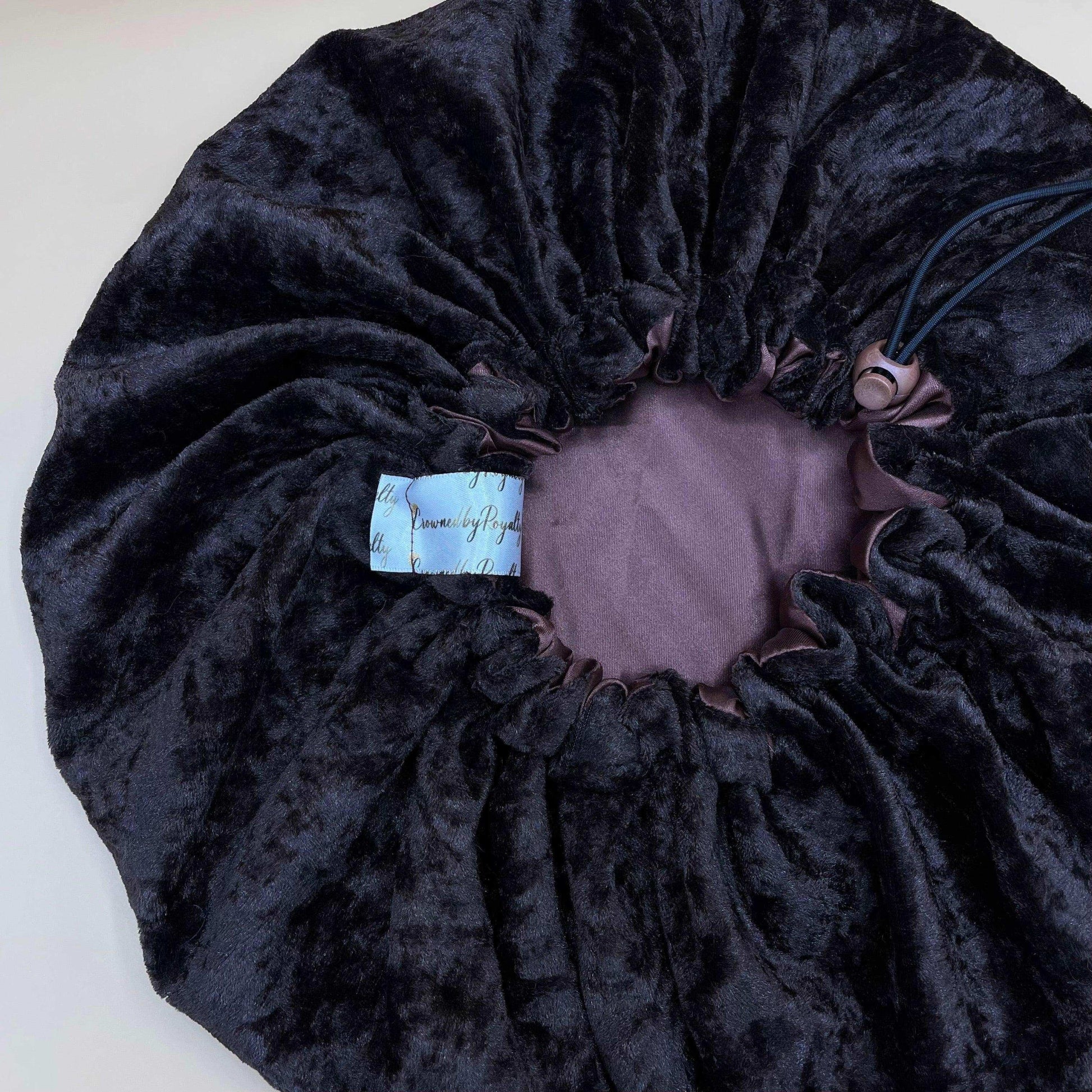 Cocoa Dream - Velvet Satin Bonnet - Crowned by Royalty