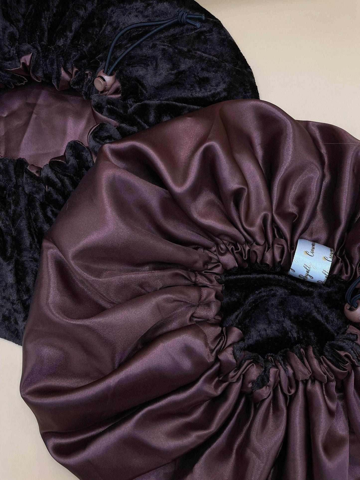 Cocoa Dream - Velvet Satin Bonnet - Crowned by Royalty