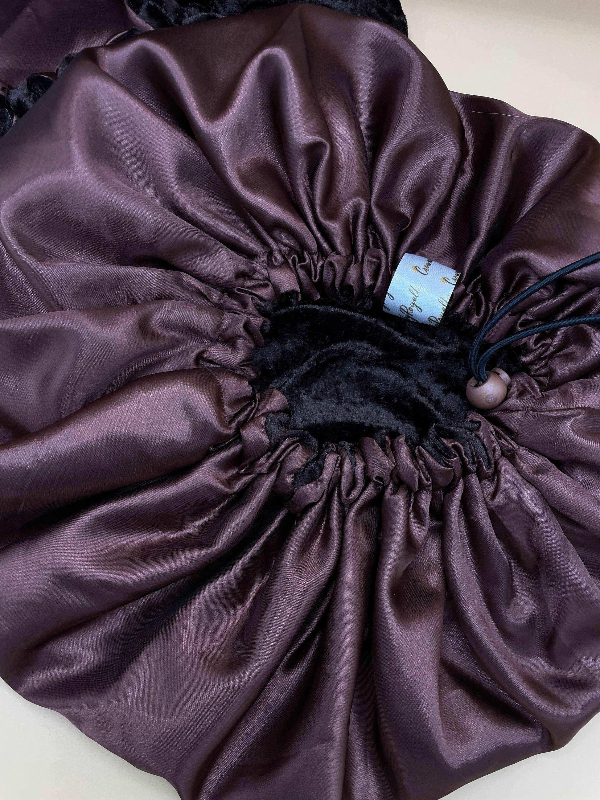 Cocoa Dream - Velvet Satin Bonnet - Crowned by Royalty