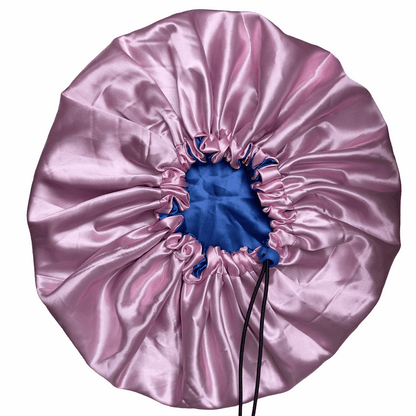 Royal Blush – Reversible Satin Drawstring Bonnet