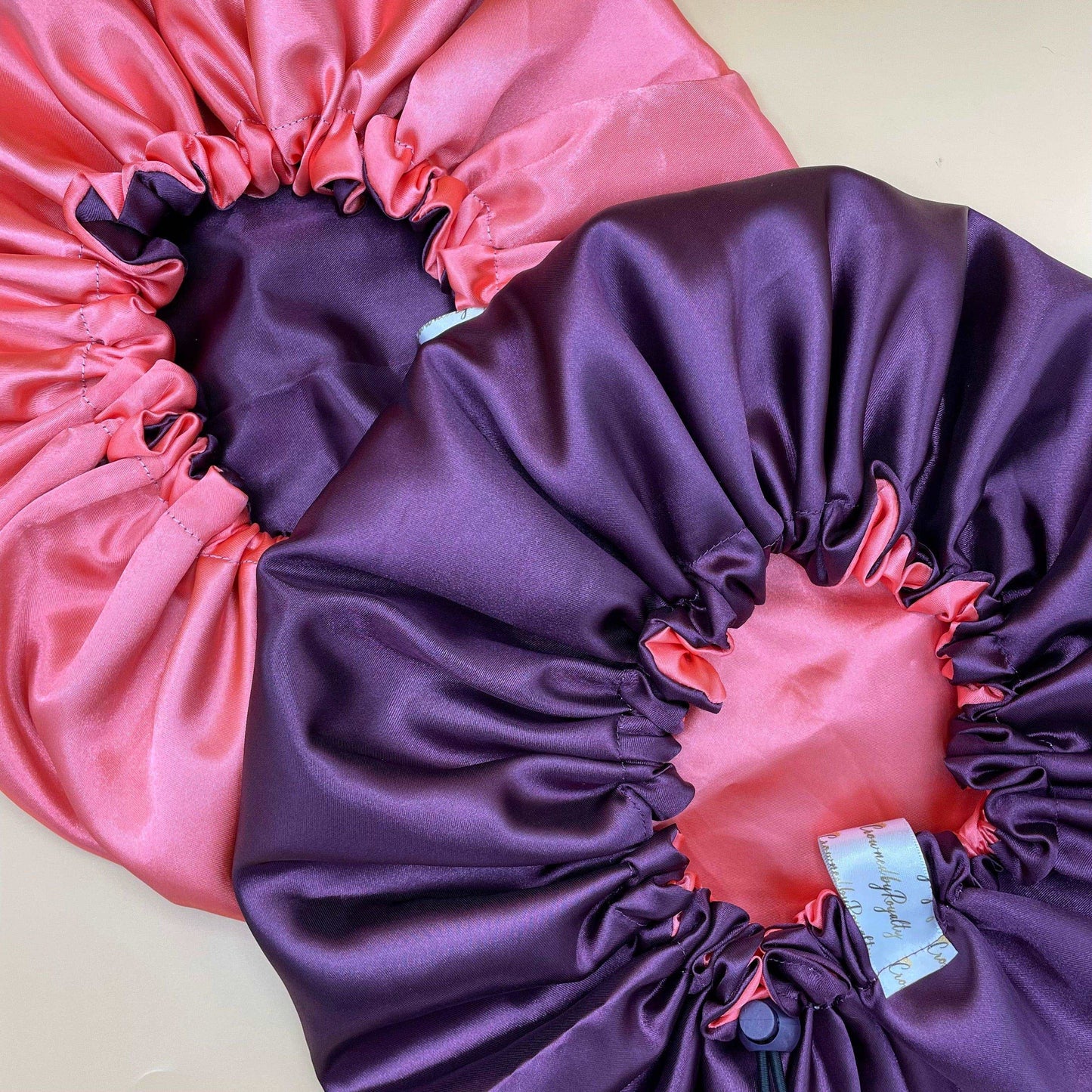 Berry Peach - Satin Bonnet Adjustable - Crowned by Royalty