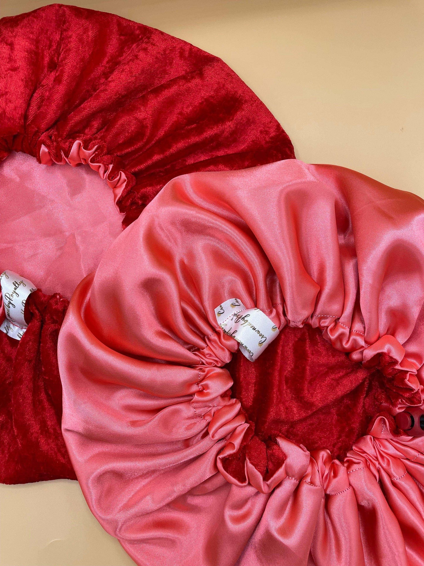 Cherry Ruby - Satin Bonnet drawstring - Crowned by Royalty