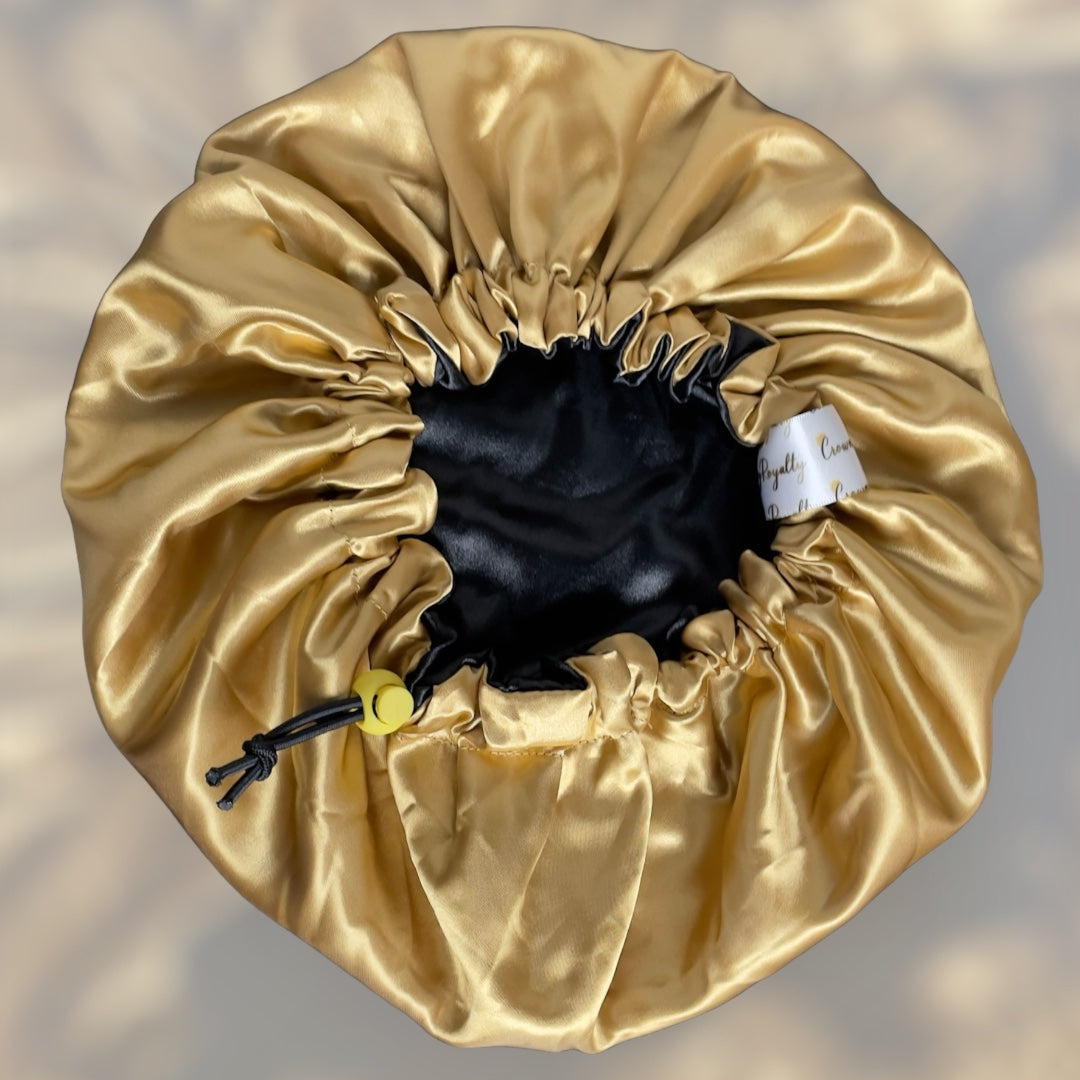 BLVCK ft GOLD Satin Bonnet - Luxurious Hair Protection