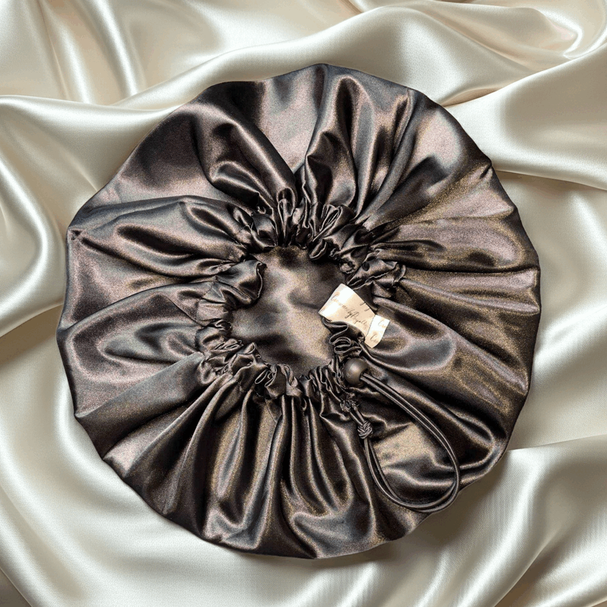 BLVCK Reversible Satin Bonnet – Black Hair Protection & Style