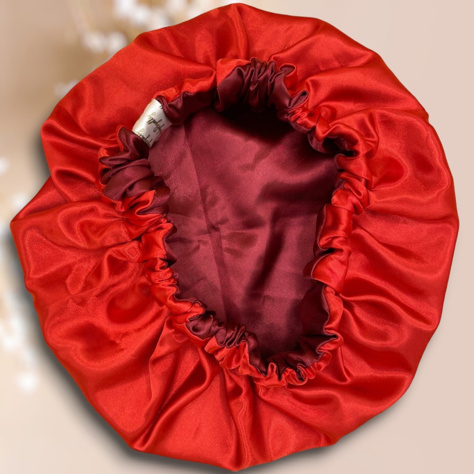 Burgundy Bliss Satin bonnet - Crowned by RoyaltyAdult