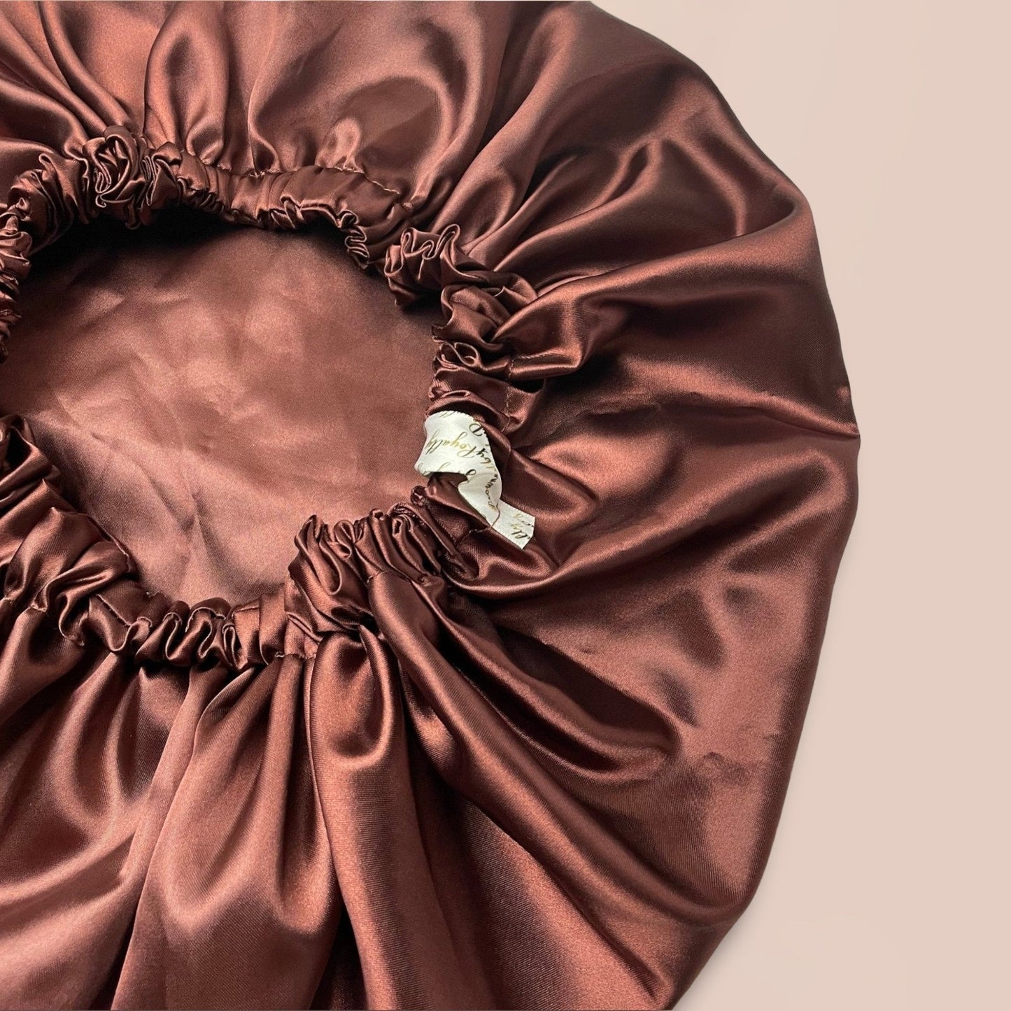 Chocolate Brown Satin Sleep Bonnet - Crowned by RoyaltyXL - Adults