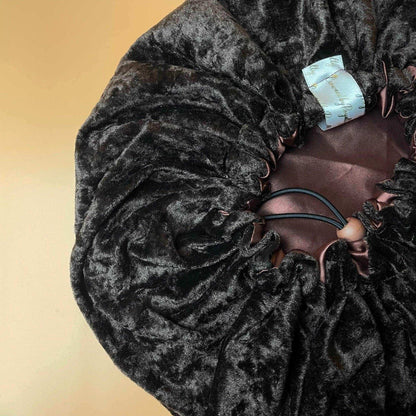 Cocoa Dream - Velvet Satin Bonnet - Crowned by Royalty