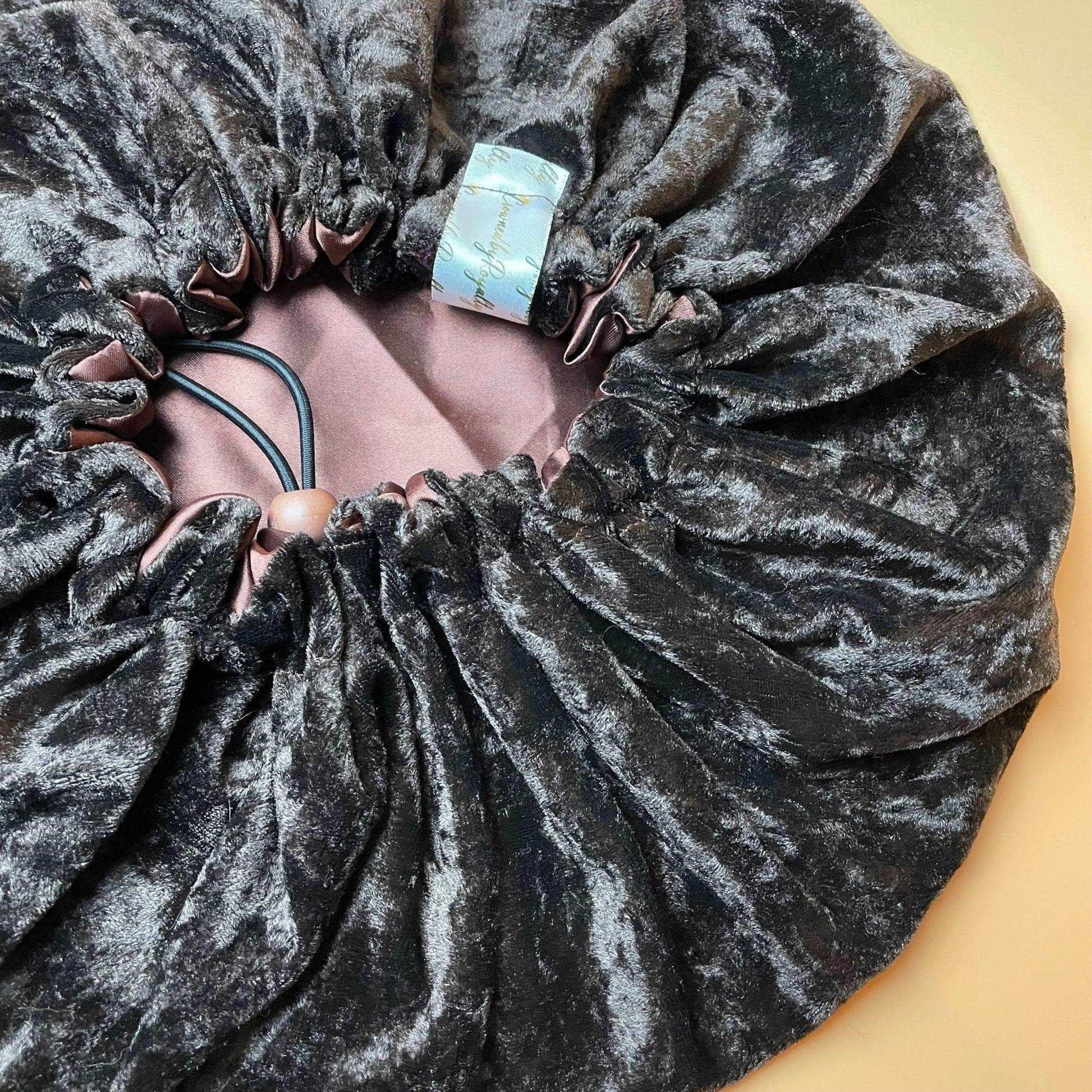 Cocoa Dream - Velvet Satin Bonnet - Crowned by Royalty