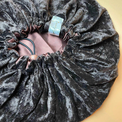 Cocoa Dream - Velvet Satin Bonnet - Crowned by Royalty