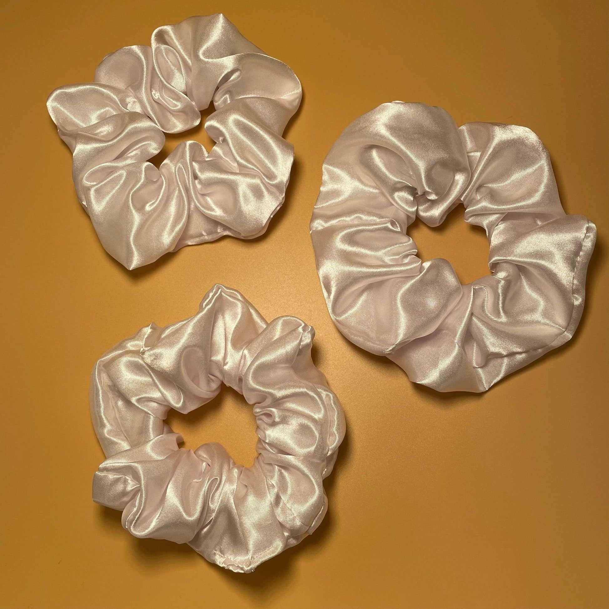 Lustrous Bride & Bridesmaid Scrunchie Set - Crowned by RoyaltyPack of 3