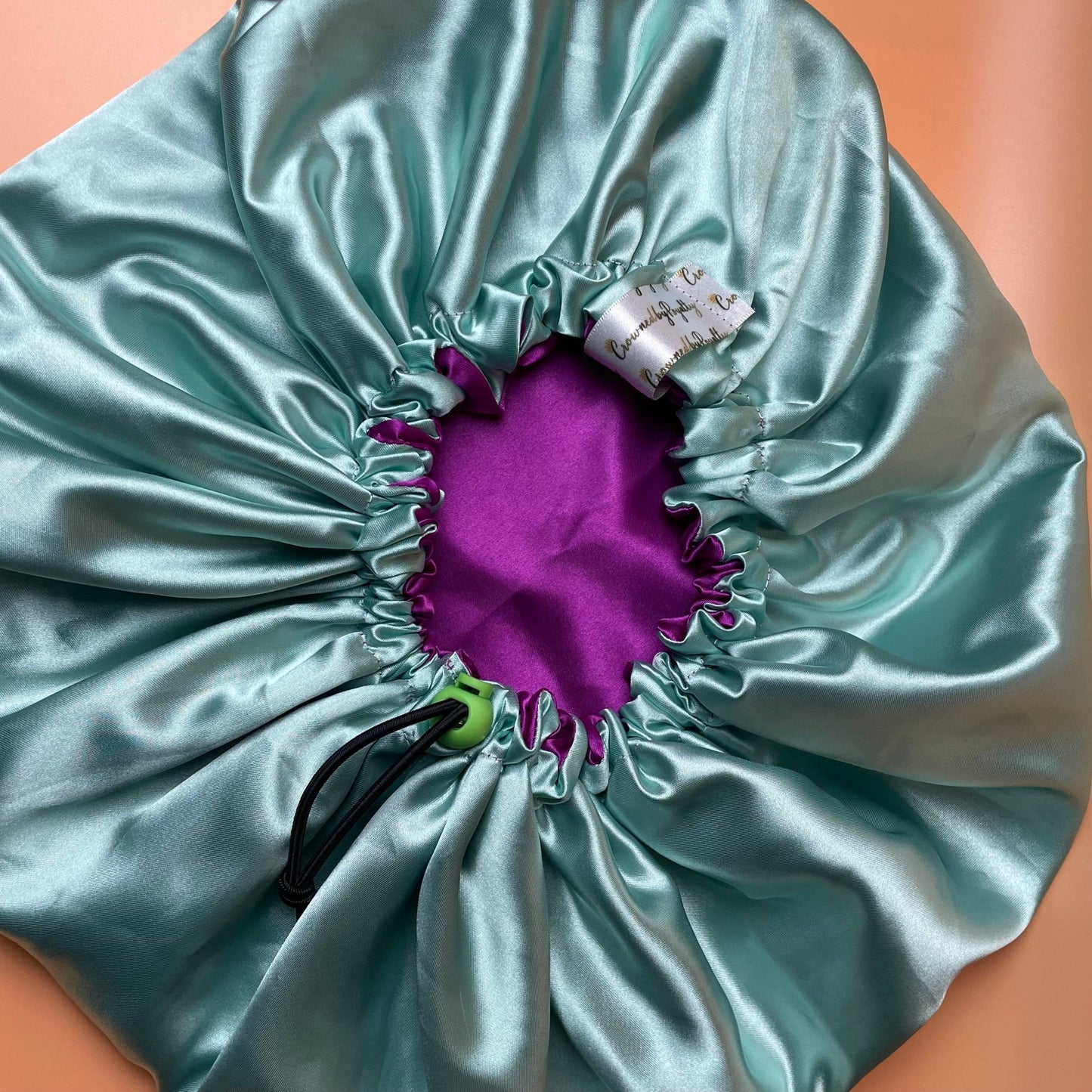 Mint Majesty Bonnet - Adjustable, Double - Layered for Ultimate Hair Protection - Crowned by RoyaltyAdults101