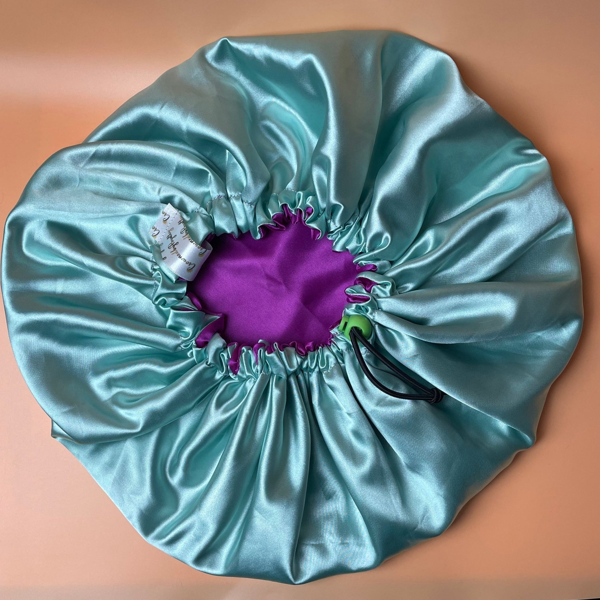 Mint Majesty Bonnet - Adjustable, Double - Layered for Ultimate Hair Protection - Crowned by RoyaltyAdults101