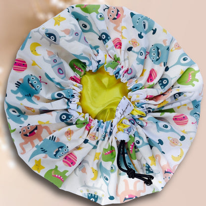 Monster Magic Kids' Satin - Lined Hair Bonnet - Crowned by Royalty