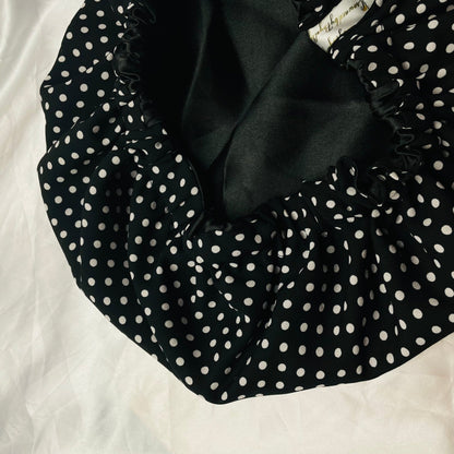 Polka Dot - Satin Bonnet - Crowned by Royalty