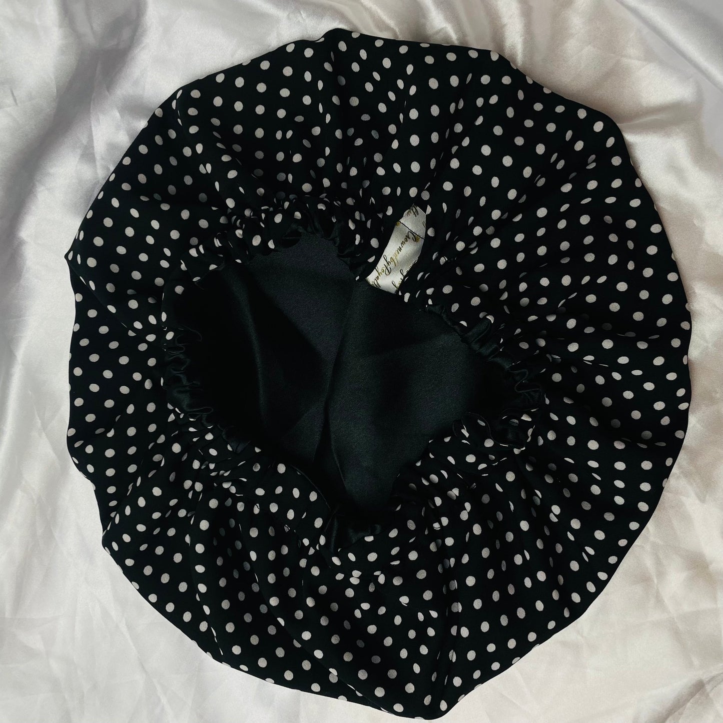 Polka Dot Satin - Lined Bonnet - Crowned by Royalty