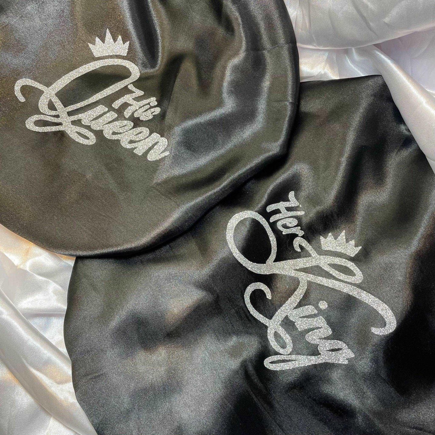 Royal Satin Bonnet – ‘Her King’ & ‘His Queen - Crowned by Royalty