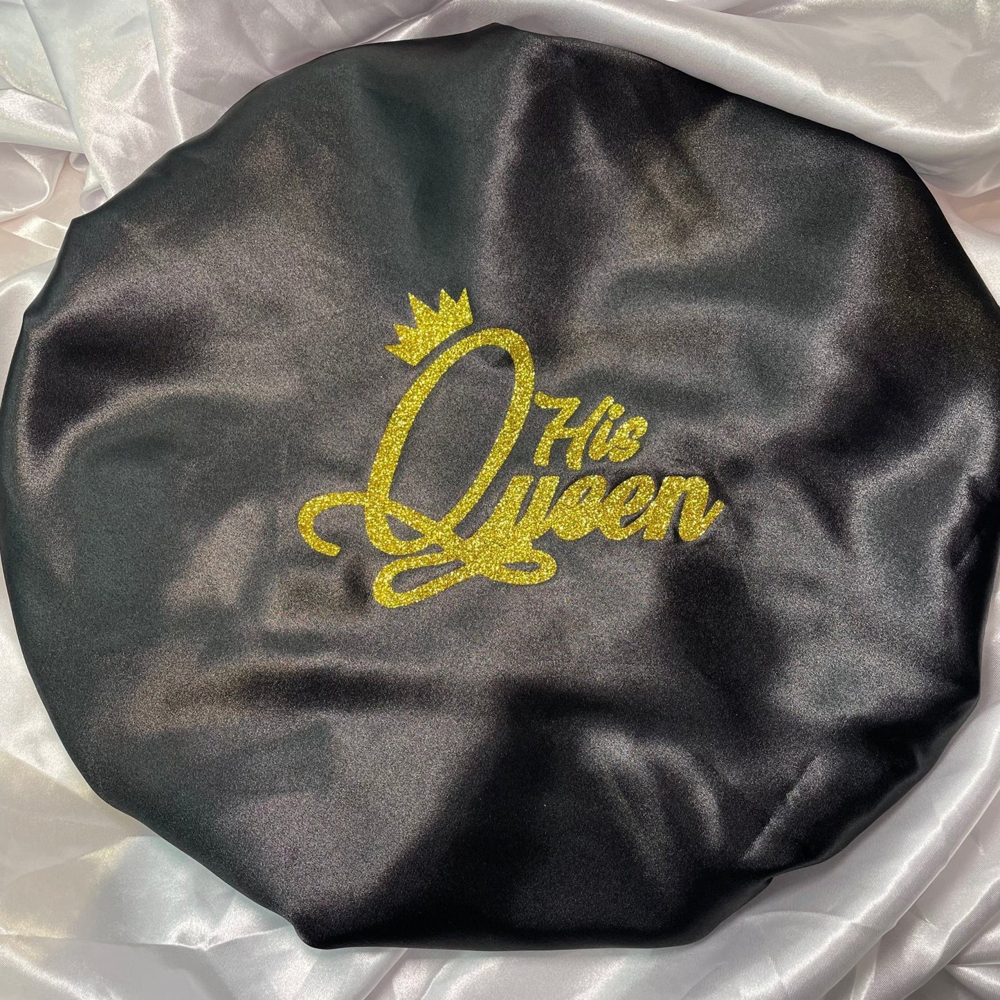 Royal Satin Bonnets – ‘Her King’ & ‘His Queen - Crowned by RoyaltySilver