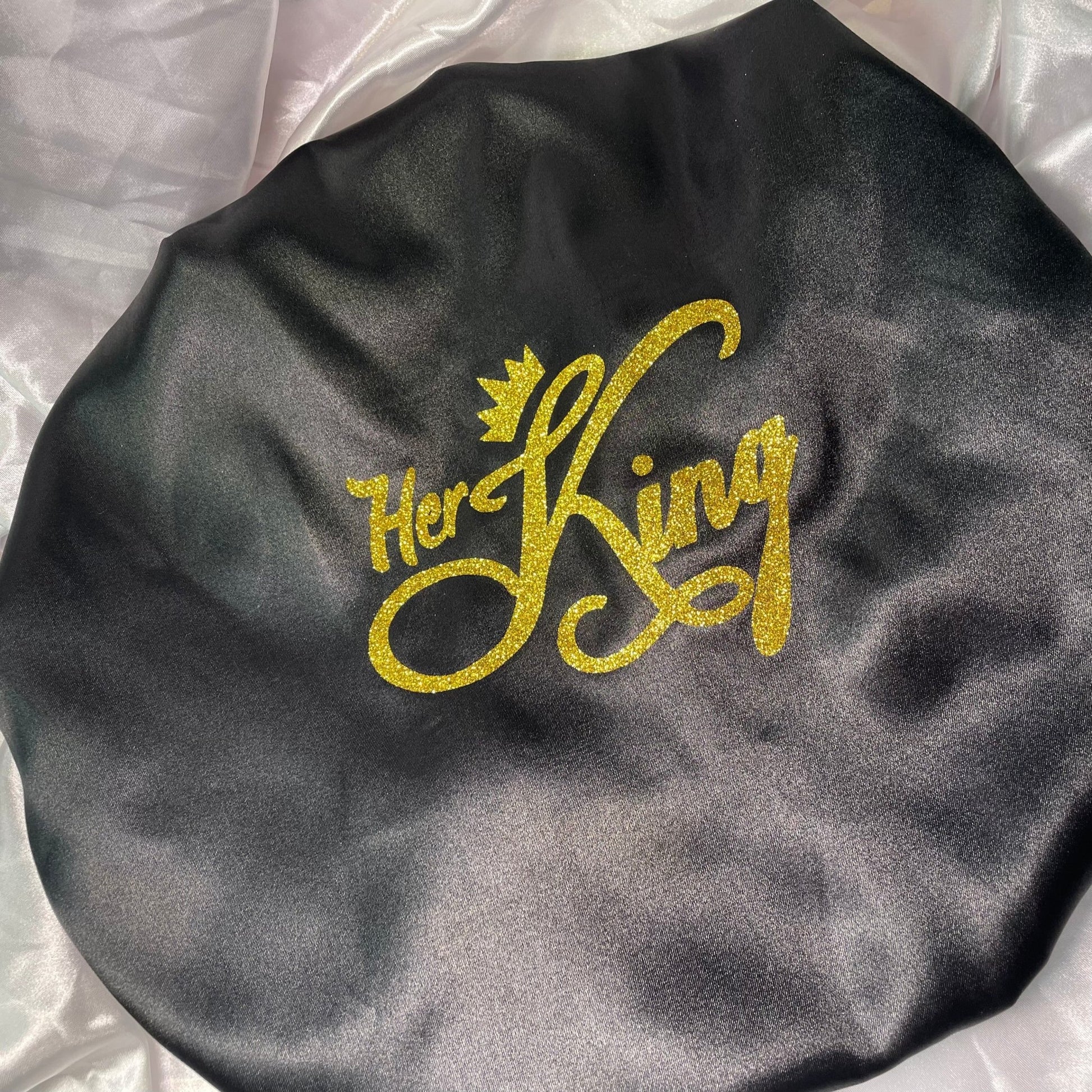 Royal Satin Bonnets – ‘Her King’ & ‘His Queen - Crowned by RoyaltySilver