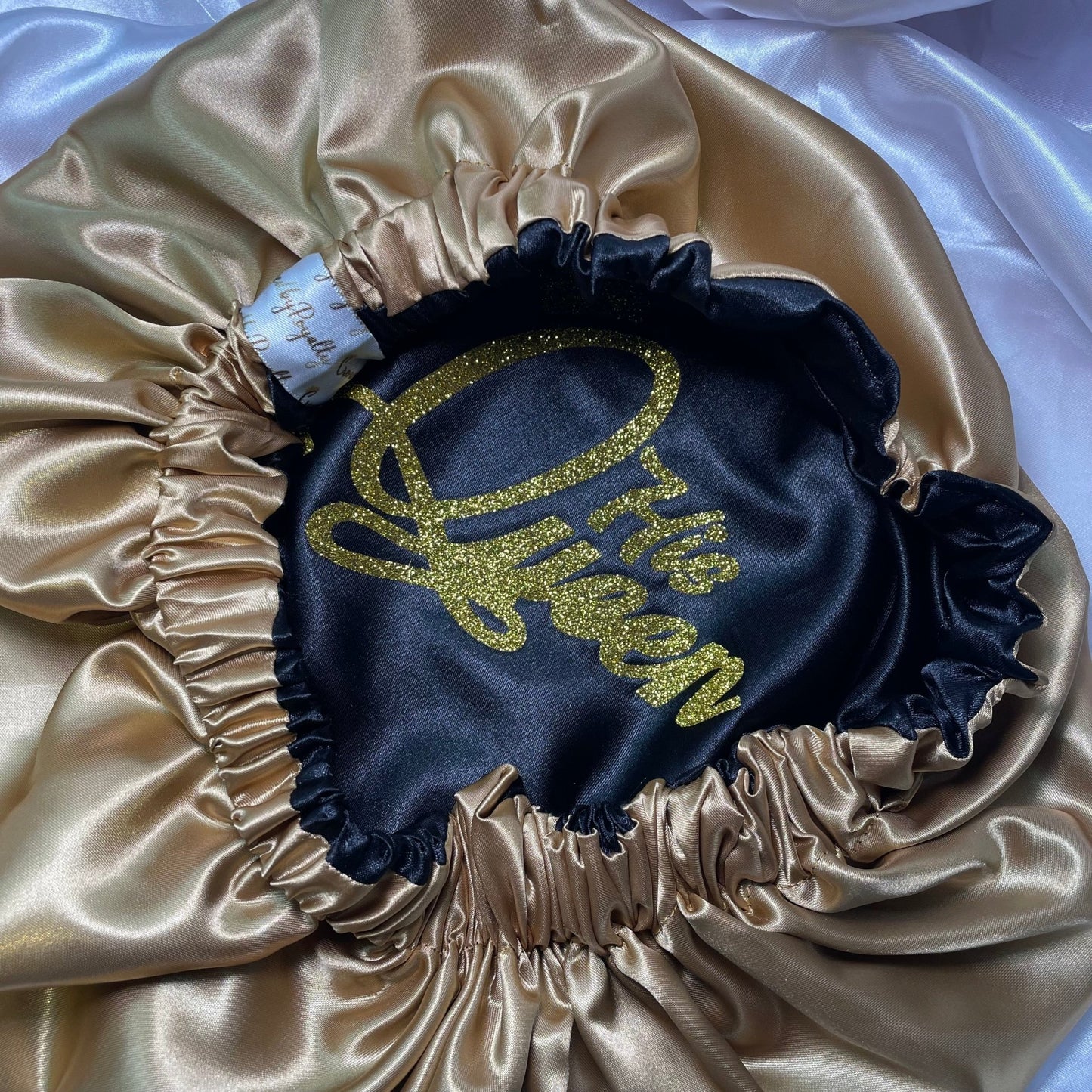 Royal Satin Bonnets – ‘Her King’ & ‘His Queen - Crowned by RoyaltyGold