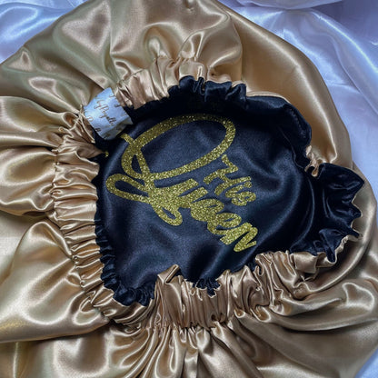 Royal Satin Bonnets – ‘Her King’ & ‘His Queen - Crowned by RoyaltyGold