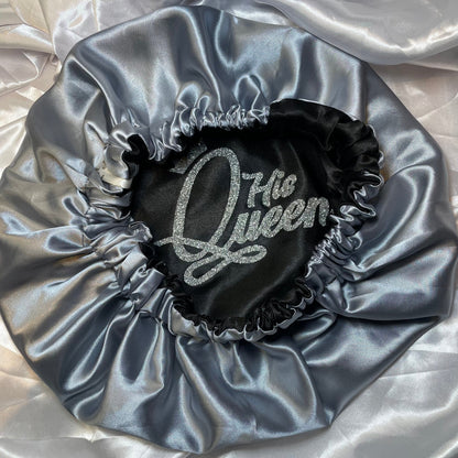 Royal Satin Bonnet – ‘Her King’ & ‘His Queen - Crowned by Royalty