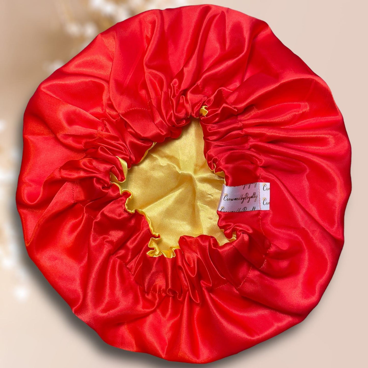 Sunset Bliss Satin Bonnet - Ultimate Hair Protection - Crowned by RoyaltyDrawstring10