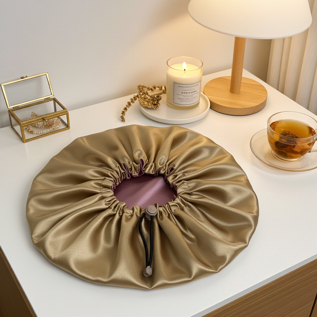 Rosewood Blush - Reversible Satin Bonnet