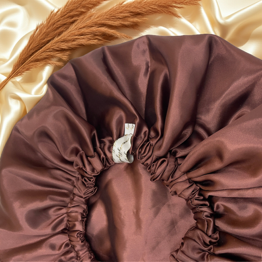 Chocolate Brown - Satin Bonnet
