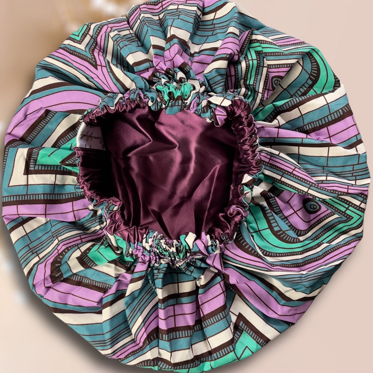 Violet Waves Satin Lined Bonnet - Crowned by Royalty