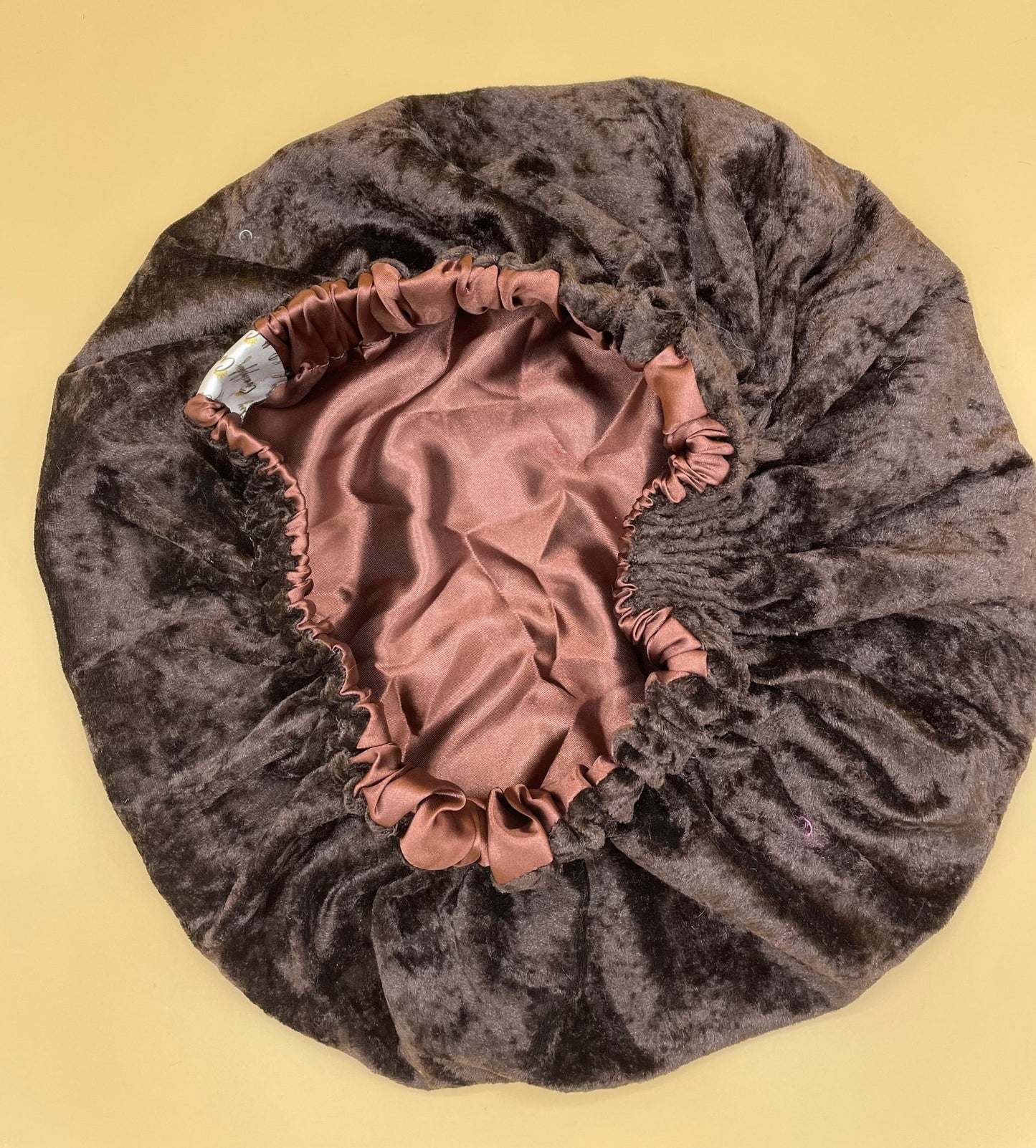 Cocoa Satin Dream’ bonnet - Crowned by RoyaltyAdult