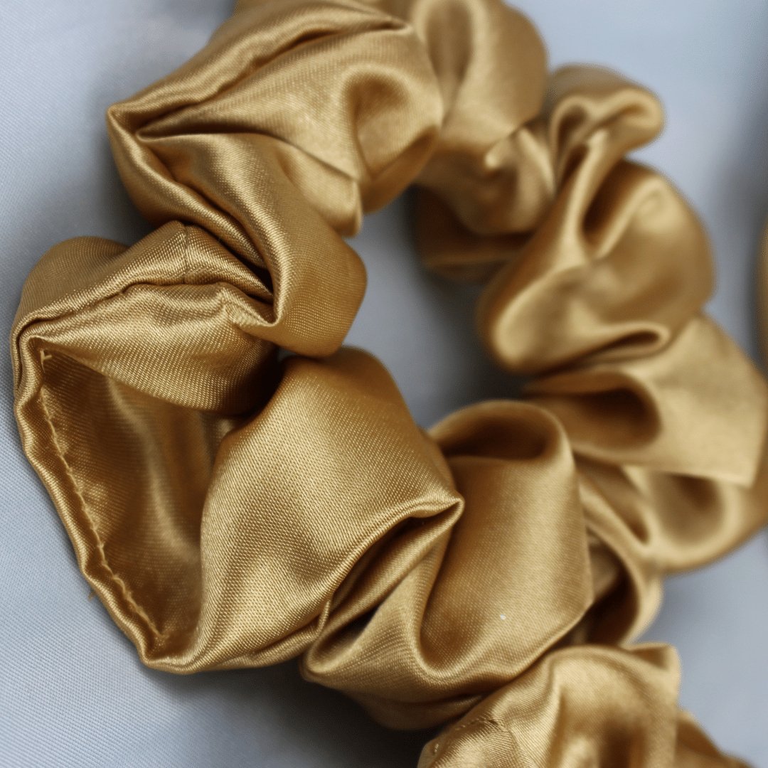 Gold Satin Scrunchies - Crowned by Royalty