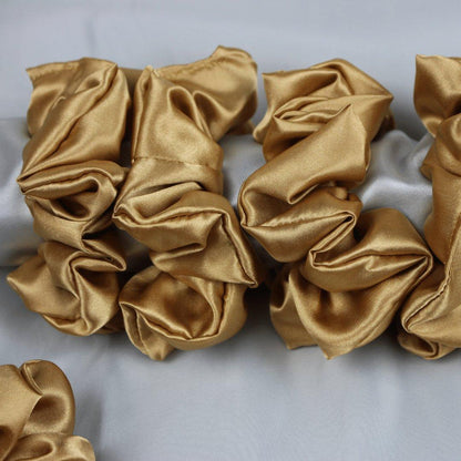 Gold Satin Scrunchies - Crowned by Royalty