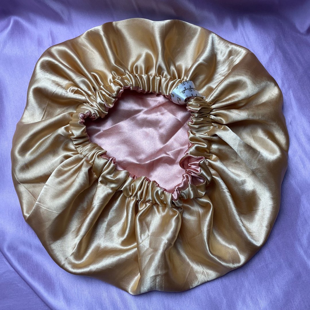 Golden Candy - Reversible Satin Bonnet - Crowned by RoyaltyKids