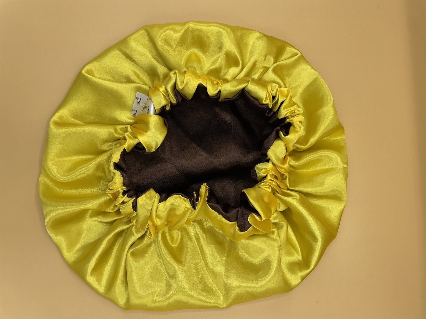 Golden Mocha Reversible Satin Bonnet - Crowned by Royalty