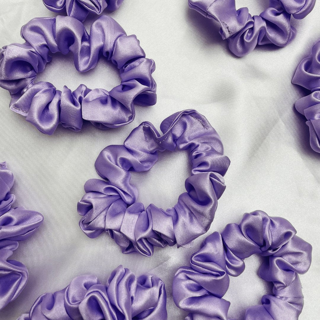 Lilac Satin Scrunchies - Crowned by RoyaltySmall