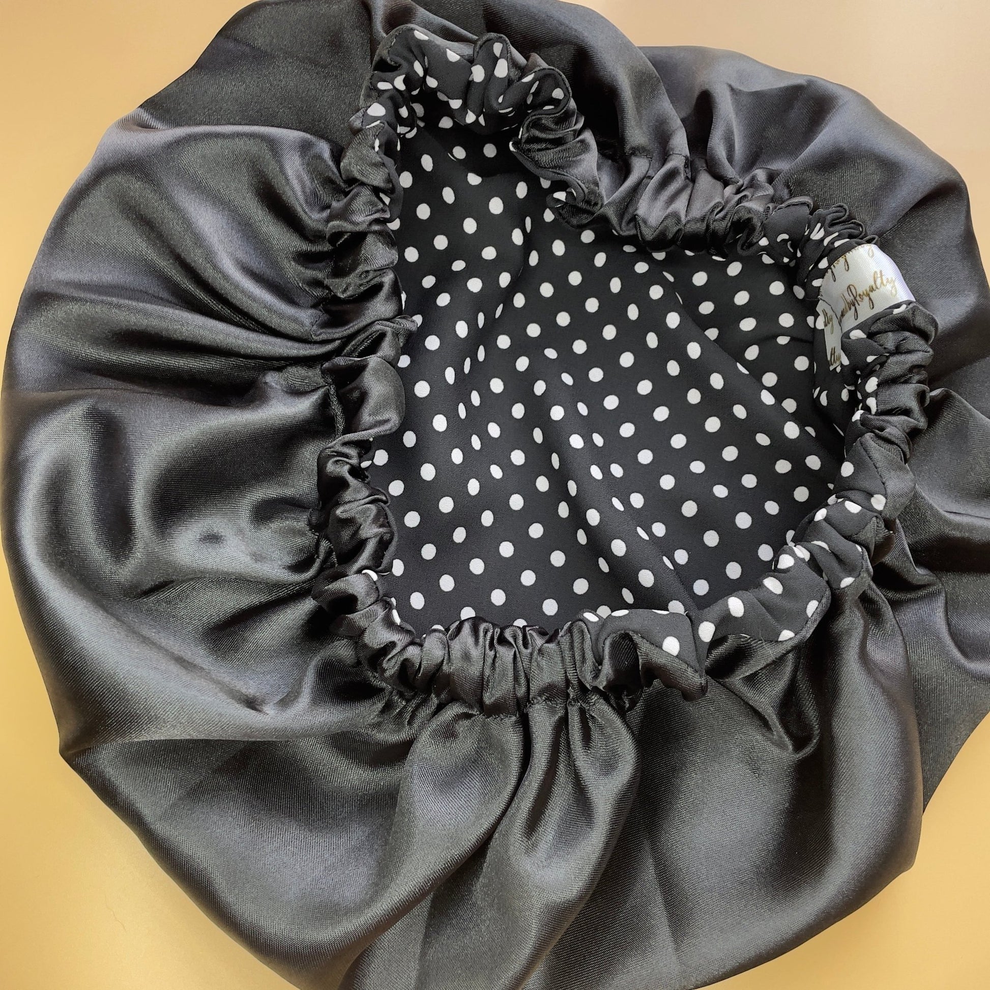 Midnight Polka Satin-Lined Bonnet - Crowned by Royalty