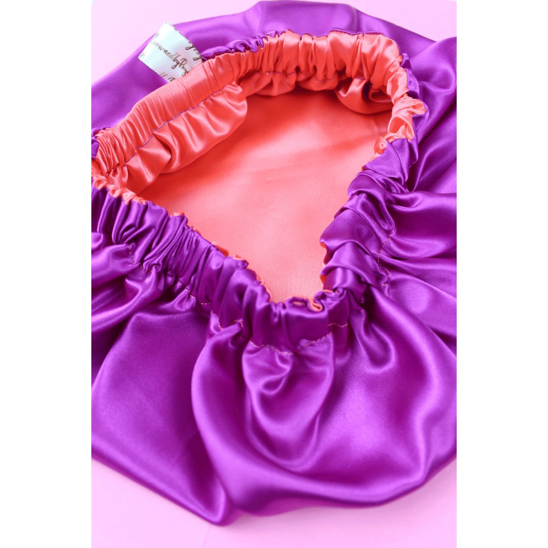 PEACH PASSION SATIN BONNET - Crowned by Royalty