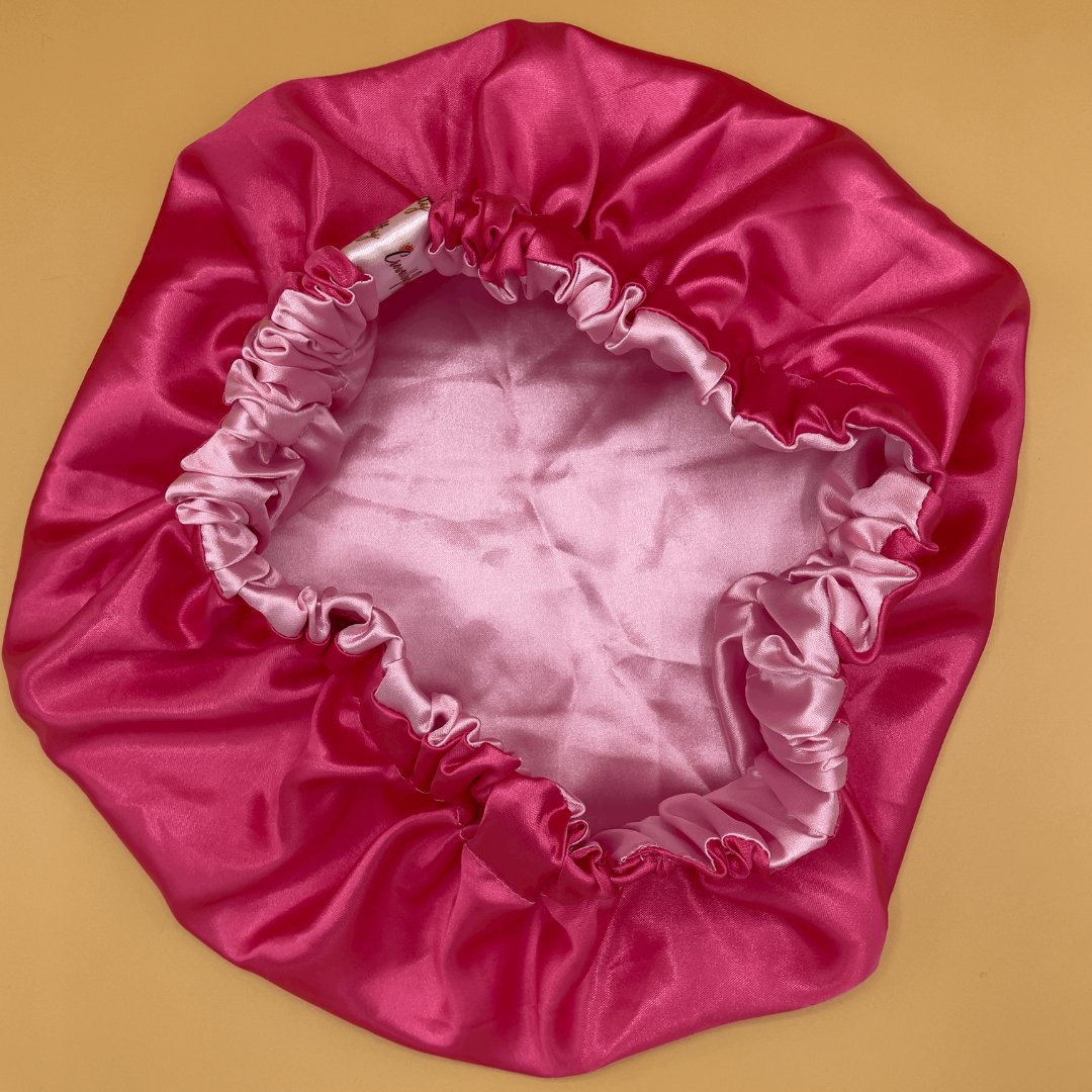Pink Passion - Reversible Satin Bonnet - Crowned by Royalty100