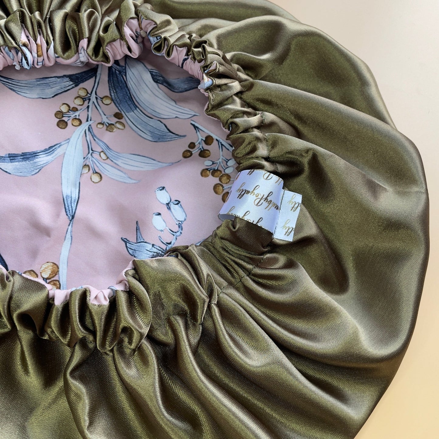 Velvet Floral Satin Bonnet - Crowned by RoyaltyGreen